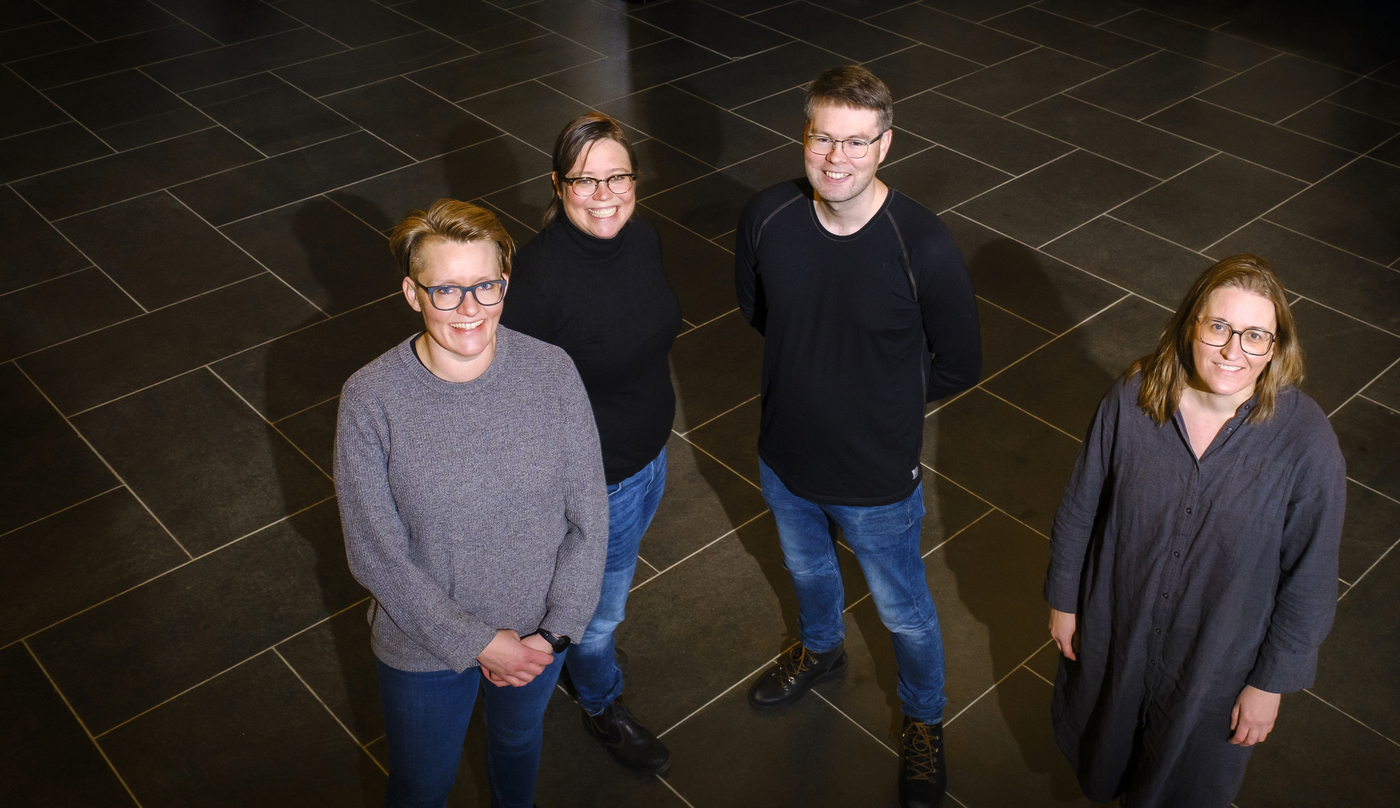 The research team; Ásta Kristín, Hafdís Erla, Þorsteinn and Íris. IMAGE/Kristinn Ingvarsson