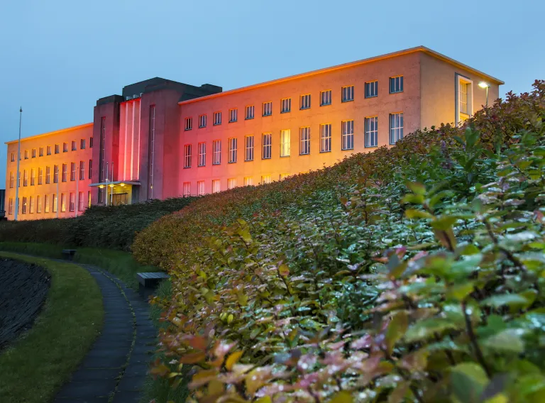 University of Iceland, Main building in the twilight
