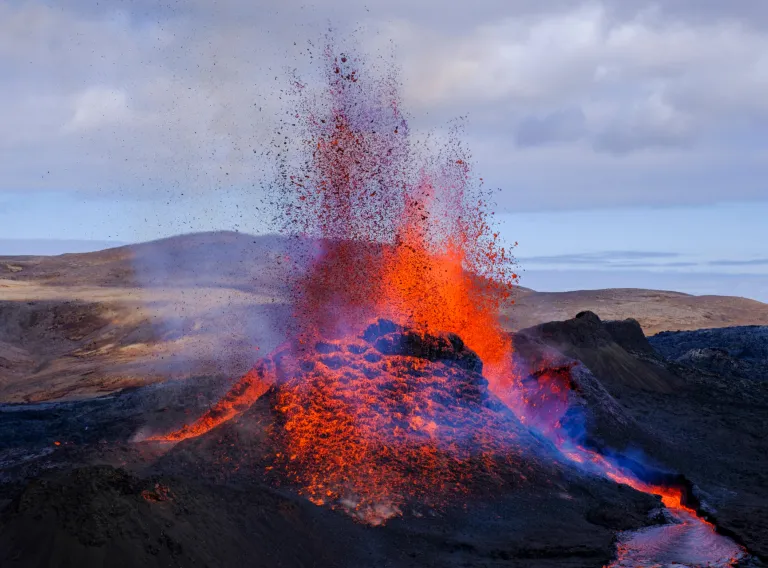 Active volcano.