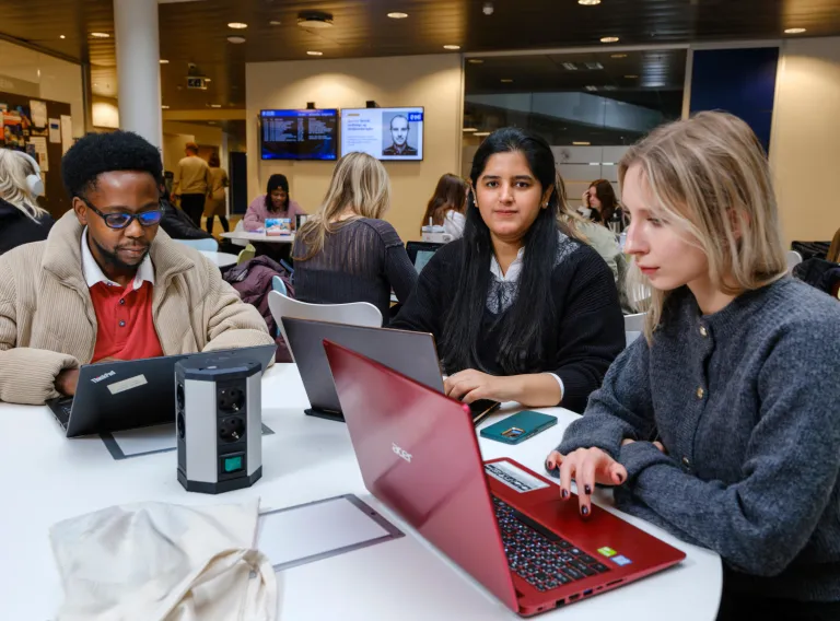 Students on their laptops