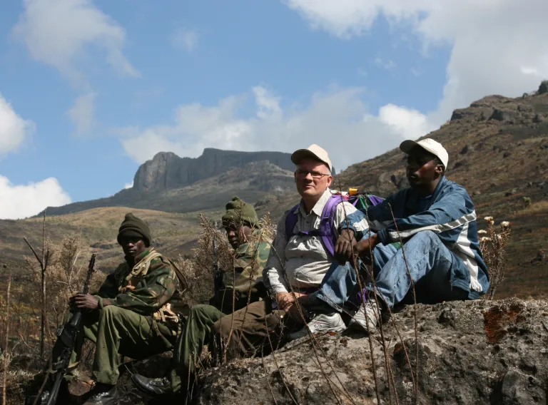 Jón Geir Pétursson on Mt Elgon in Eastern Africa.