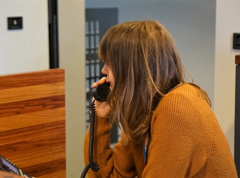 Woman talking on the phone