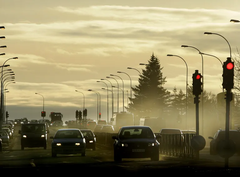 Traffic in Reykjavík