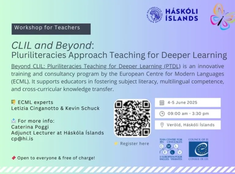 Beyond CLIL: Pluriliteracies Teaching for Deeper Learning (PTDL) is an innovative training and consultancy program by the European Centre for Modern Languages (ECML). It supports educators in fostering subject literacy, multilingual competence, and cross-curricular knowledge transfer. CLIL&Beyond: Workshop for teachers
