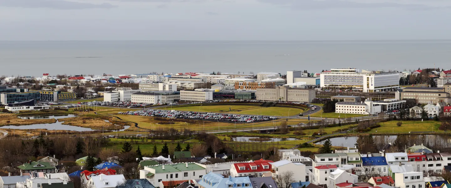 University campus, seen from Hallgrímskirkja