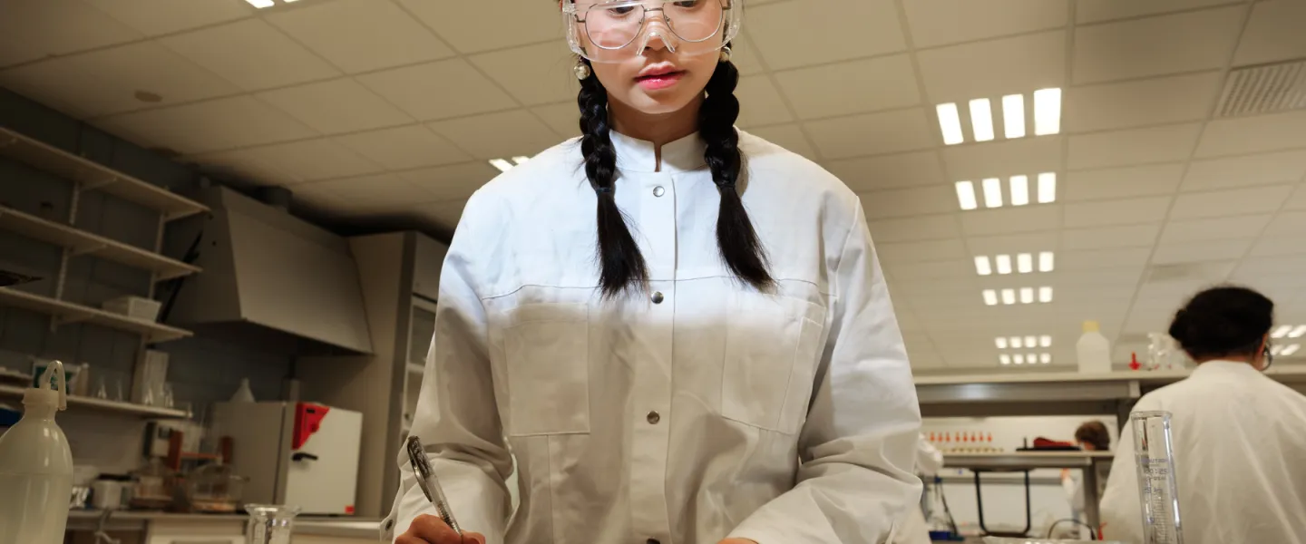 tilraunastofa með nemanda