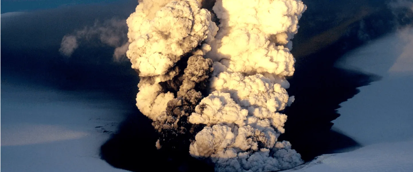 An eruption in Grímsvötn volcano.