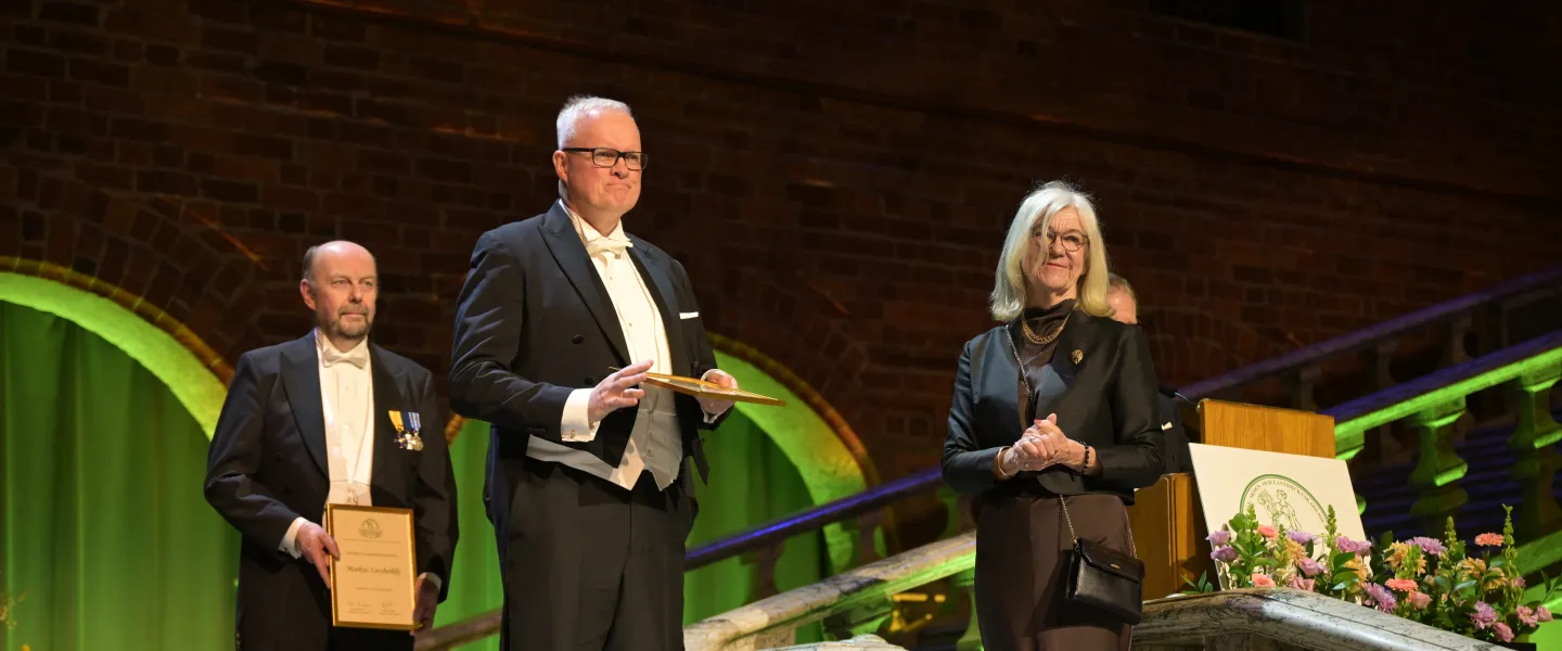 Jón Geir Pétursson, professor of environment and sustainability studies at the University of Iceland at the KSLA induction ceremony.