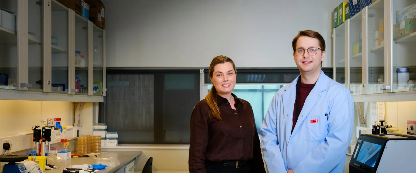 Berglind Ósk Einarsdóttir, senior lecturer at the Faculty of Medicine, and Teitur Sævarsson, doctoral student in biomedical science.