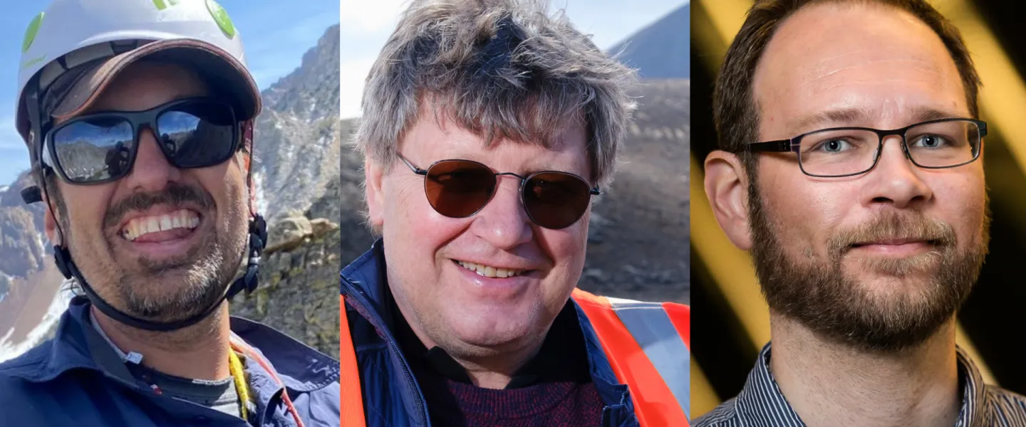 Gregory De Pascale, Þorvaldur Þórðarson and Halldór Geirsson from the University of Iceland.