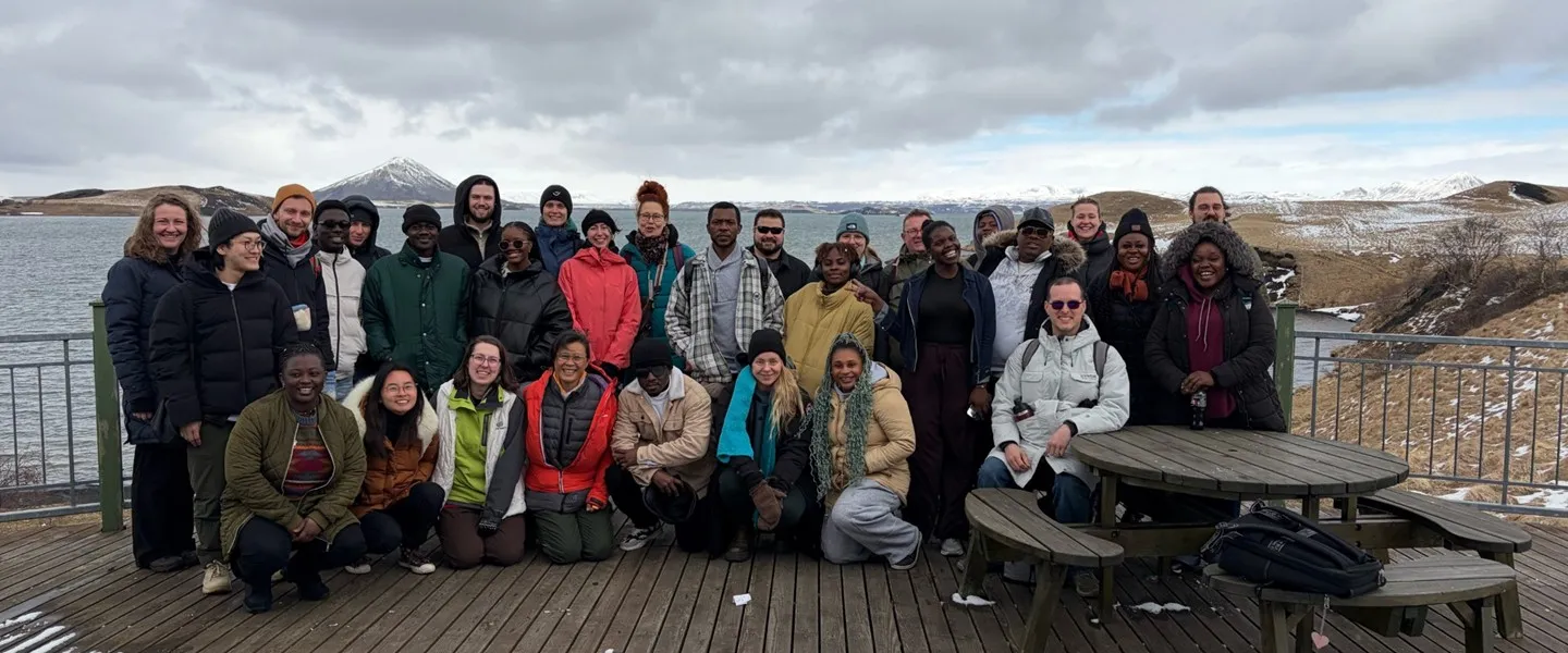 Students during the visit in Þingeyjarsveit.