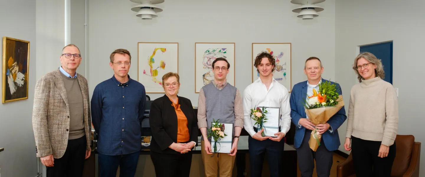 Grant recipients with the Rector, the board of the fund and one of its founders.