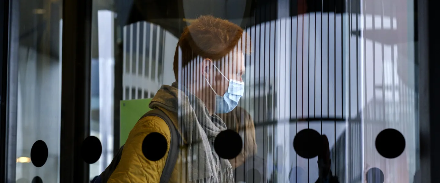 Man with face mask during covid-19 pandemic