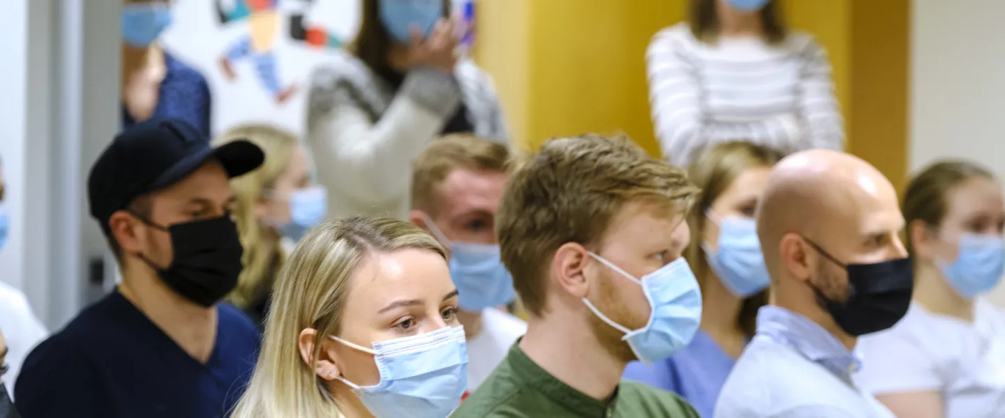 People with face masks during covid-19 pandemic