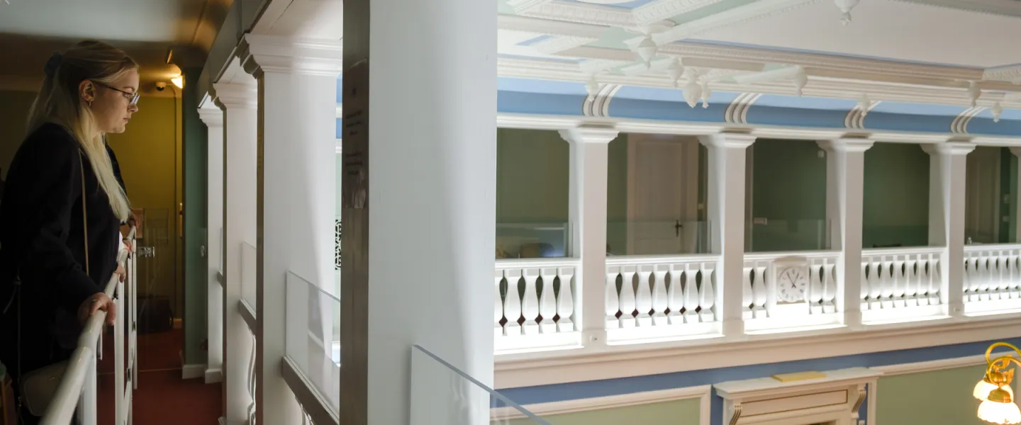 Inside the Parliament house of Iceland