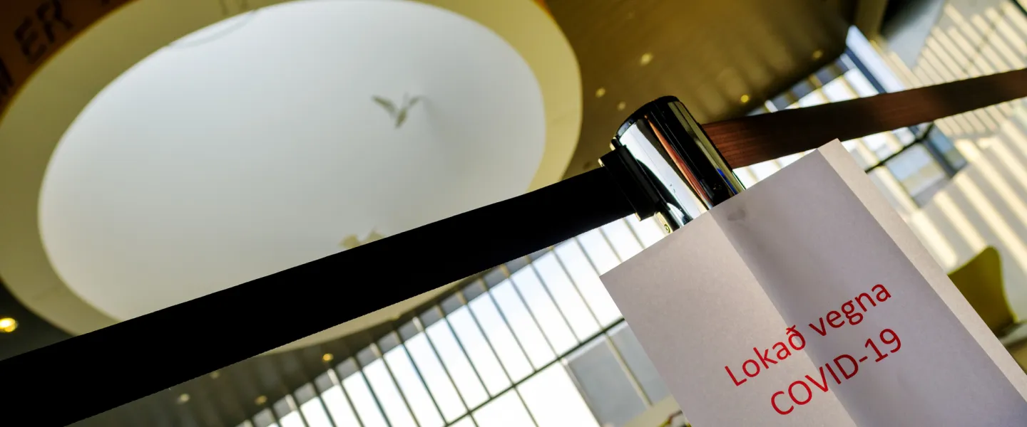 University centre, closed because of covid-19 restrictions