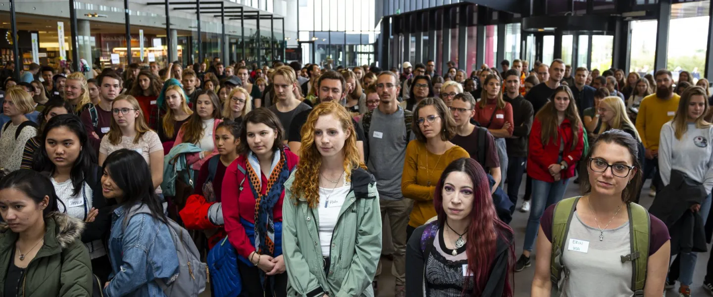 People at University centre, University of Iceland