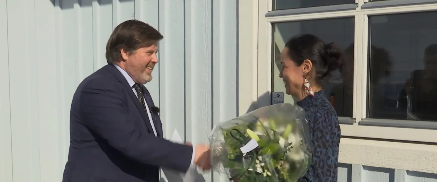 Katti Frederiksen, receiving the International Vigdís Prize