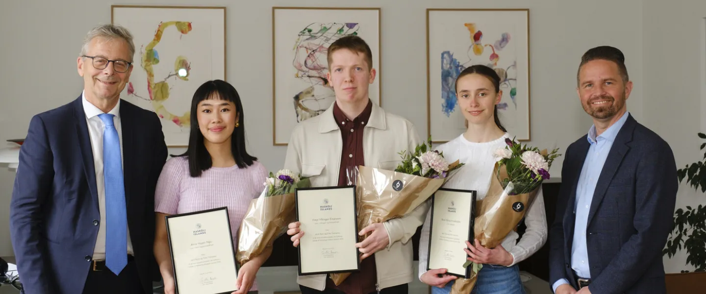 Jón Atli Benediktsson, Anna Huyen Ngo, Freyr Víkingur Einarsson, Iðunn Björg Arnaldsdóttir and Magnús Gunnlaugur Þórarinsson