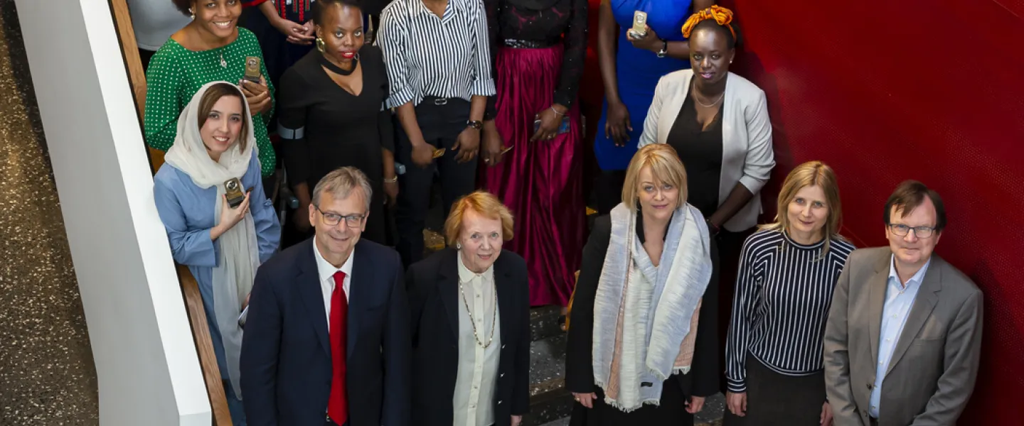 Gró gest participants 2020, along wit Jón Atli Benediktsson and Vigdís Finnbogadóttir