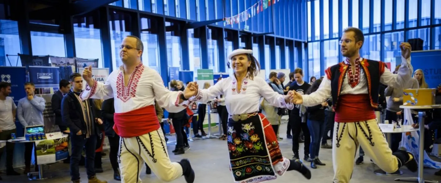 People dancing at university centre