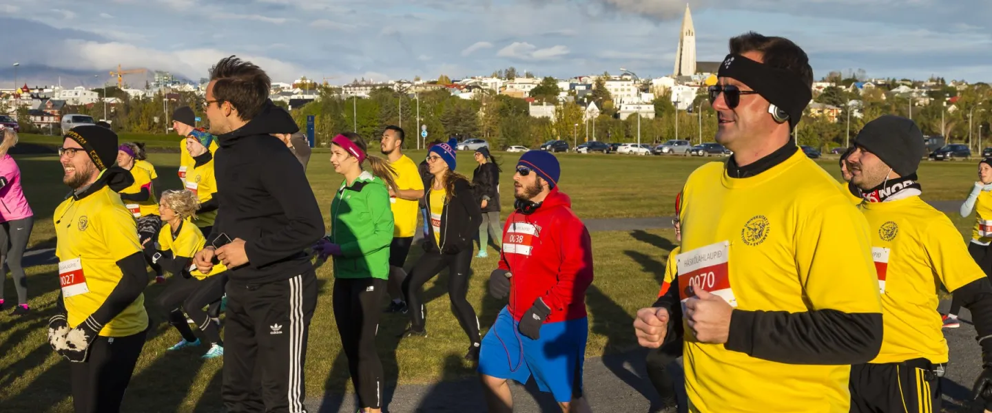 Participants in the University run