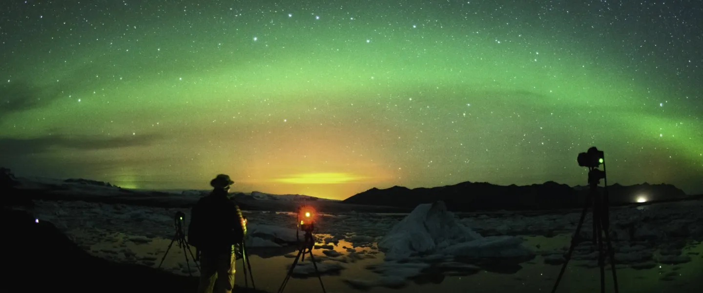 Northern lights and stars