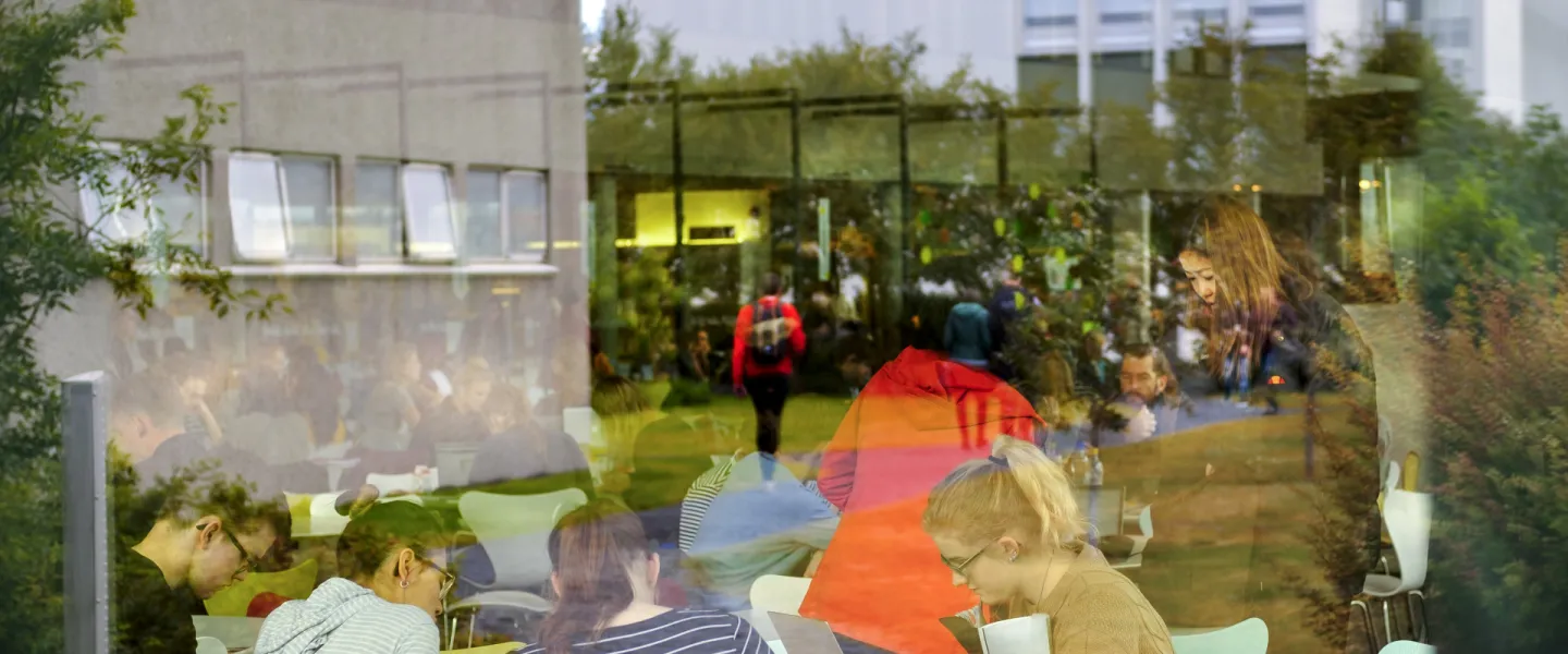 People at University centre, University of Iceland