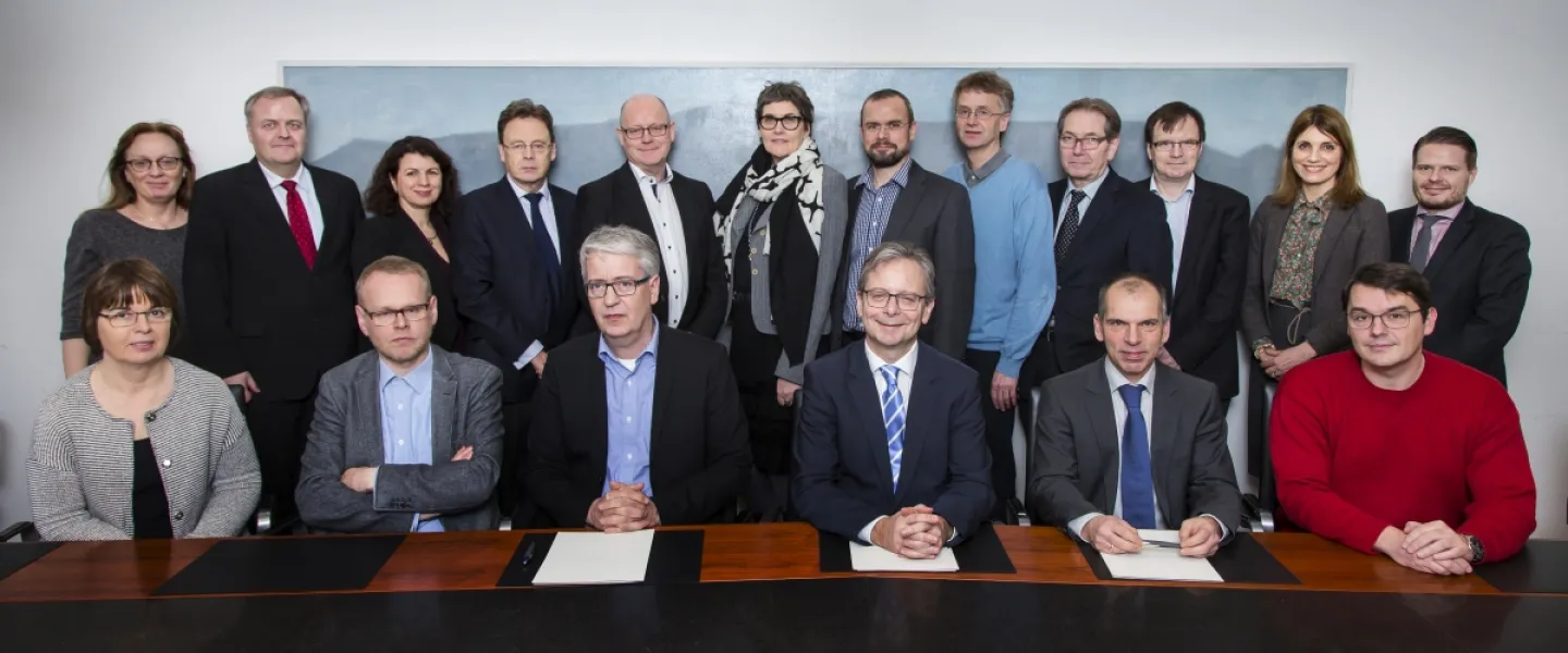 Global Prosthetics Leaders Össur and Ottobock partner on historic reserach trust fund at the University of Iceland. Photo/Kristinn Ingvarsson.