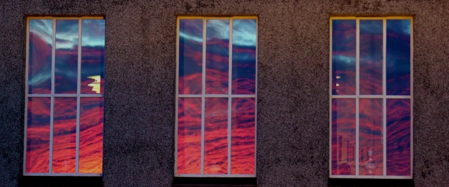 Windows on University of Iceland main building