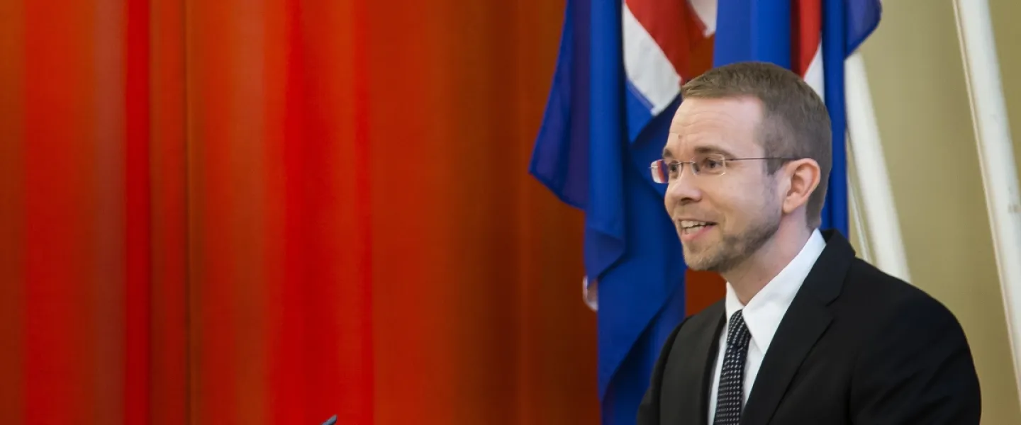 Axel Hall, the 500th doctor to graduate from the University of Iceland since its foundation in 1911.