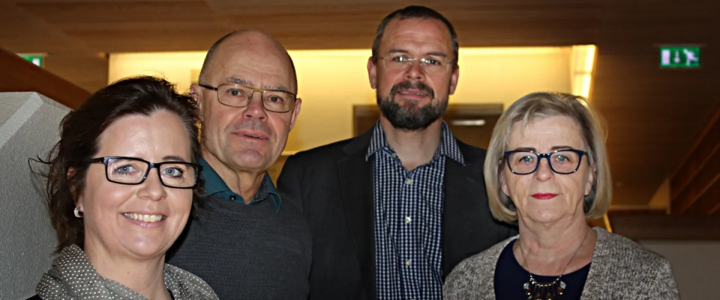 Ragnheiður Ósk Erlendsdóttir, Dr. Geir Gunnlaugsson, Daði Már Kristófersson, Dean of the UI School of Social Sciences, and Katrín Fjeldsted