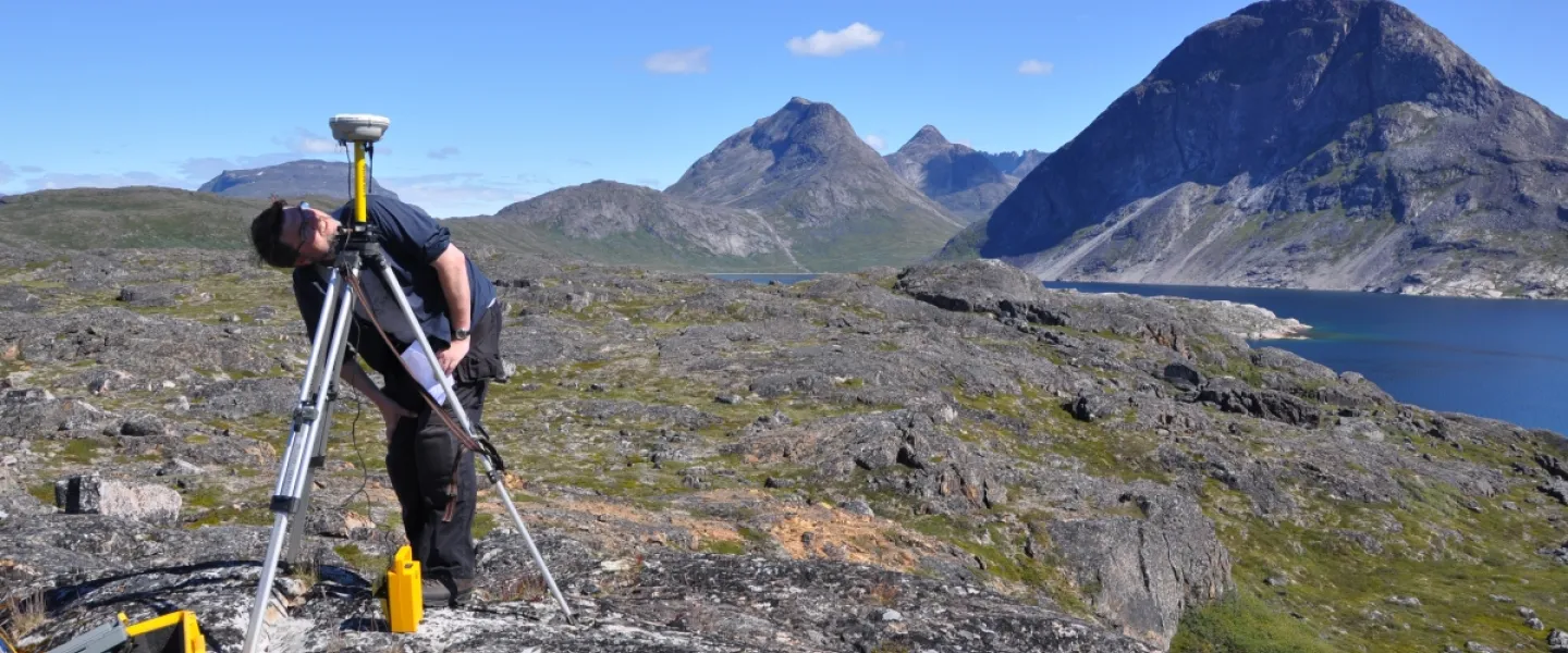 Orri Vésteinsson doing research in Greenland