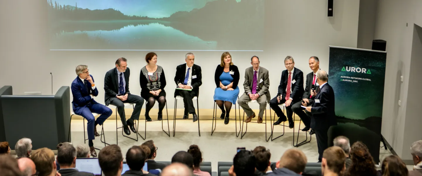 Aurora Rectors and other representatives from the universities on a meeting