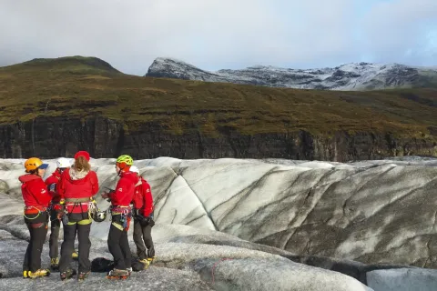 Tourists, Ferðamenn, Svínafellsjökull, glacier