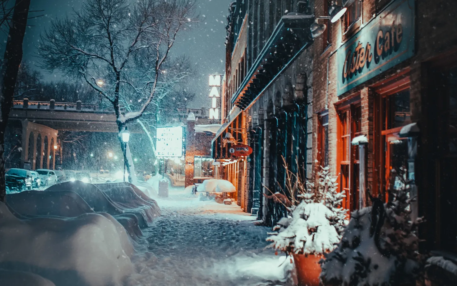 Street with snow