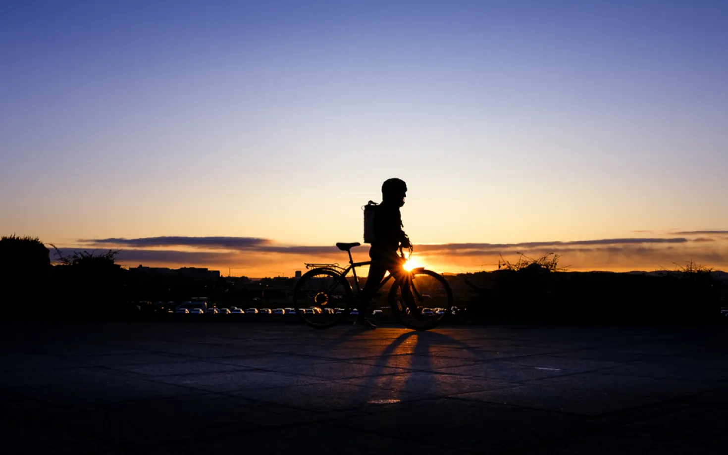 Bike in the sunset