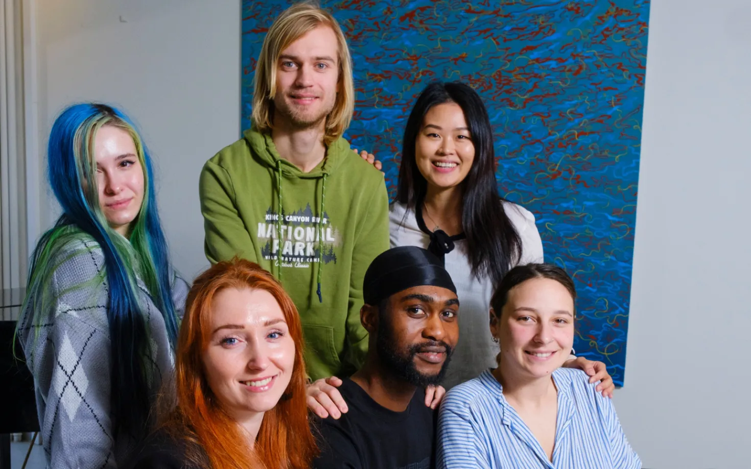 A group of students