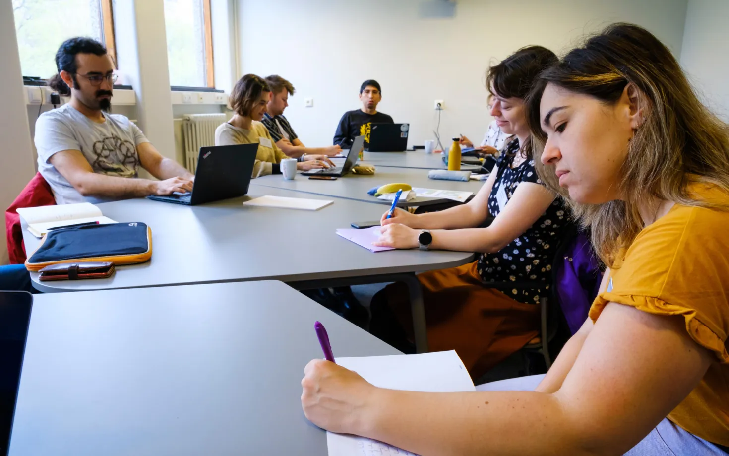 Doctoral students in a workshop