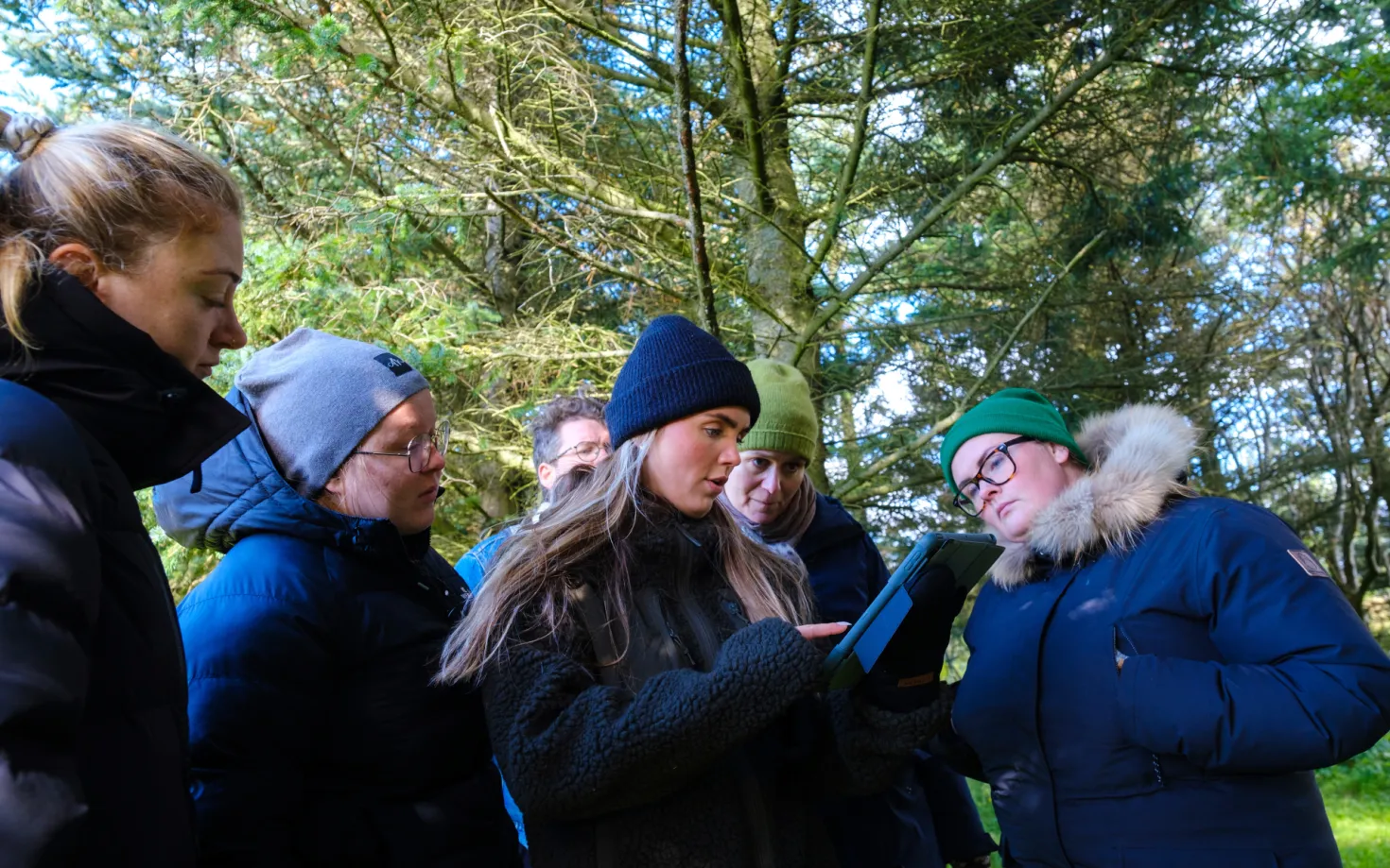 Students in outdoor education 