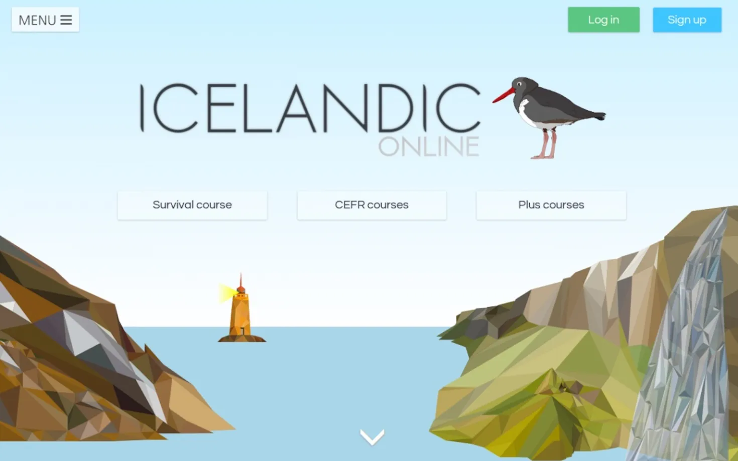 Icelandic online screenshot