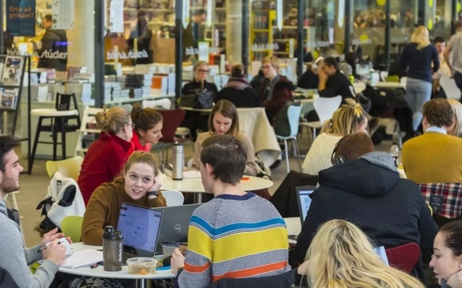 People on University centre