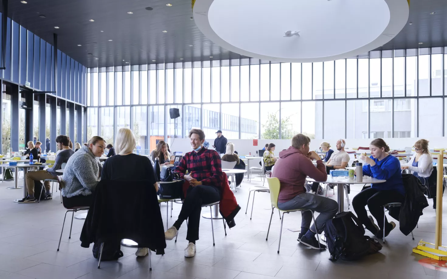 People at University centre, University of Iceland