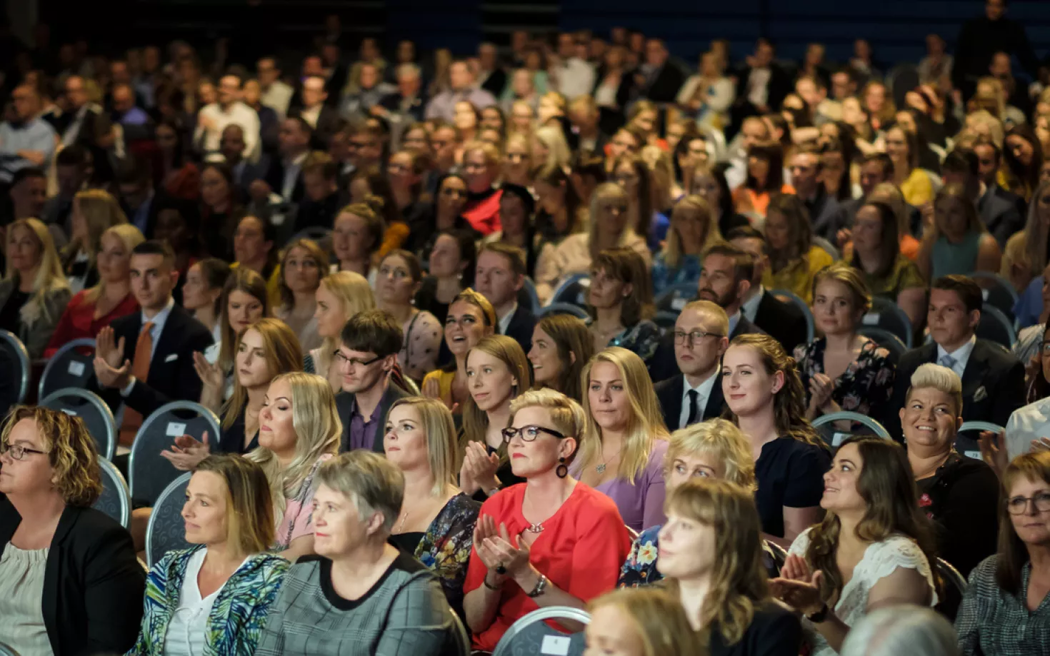 Audience at a graduation ceremony in University of Iceland