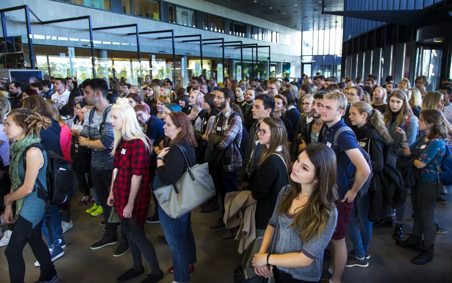People at University centre, University of Iceland