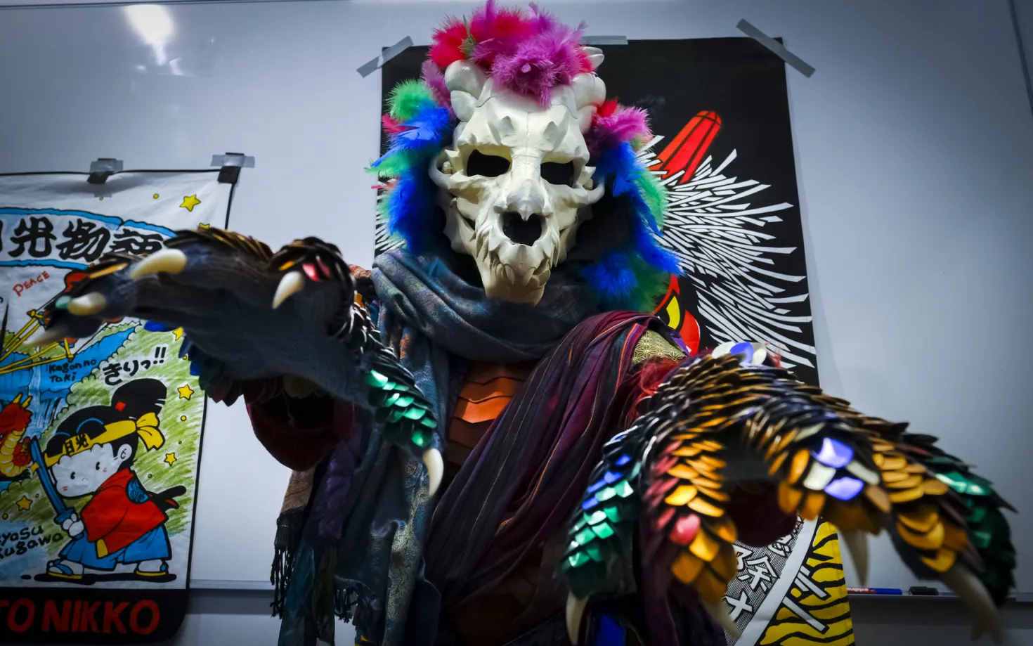 Person wearing a costume at University of Iceland Japan festival