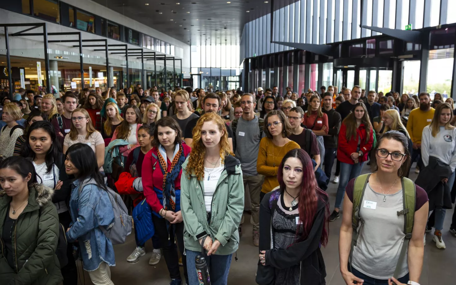 People at University centre, University of Iceland