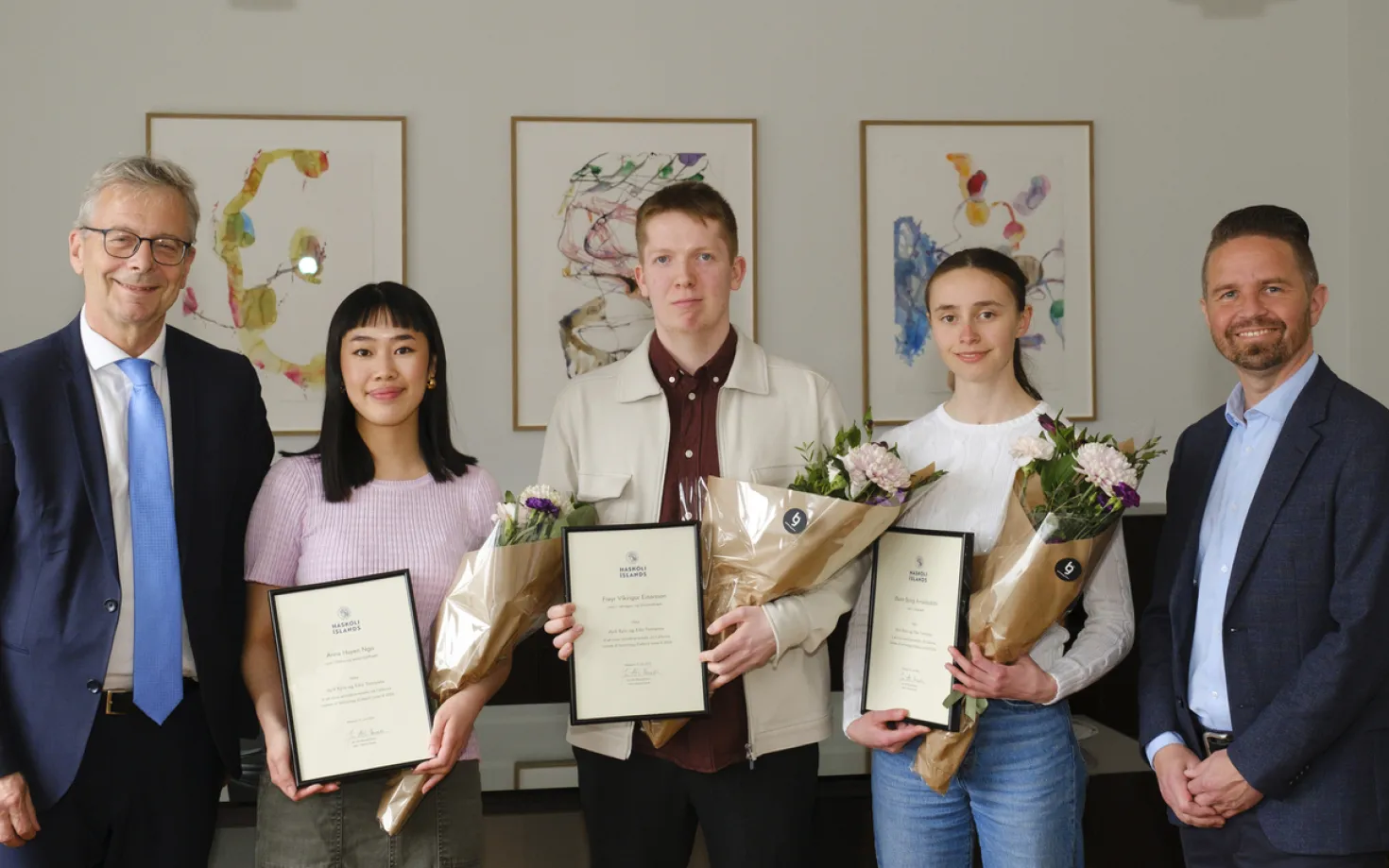 Jón Atli Benediktsson, Anna Huyen Ngo, Freyr Víkingur Einarsson, Iðunn Björg Arnaldsdóttir and Magnús Gunnlaugur Þórarinsson