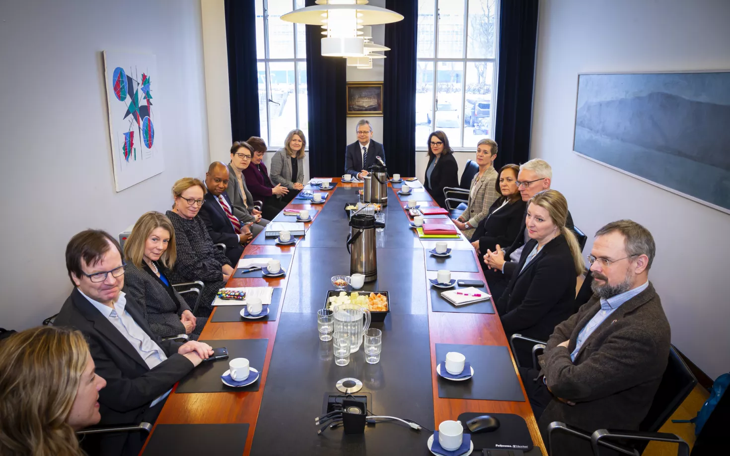 University council meeting with  Joan T.A. Gabel