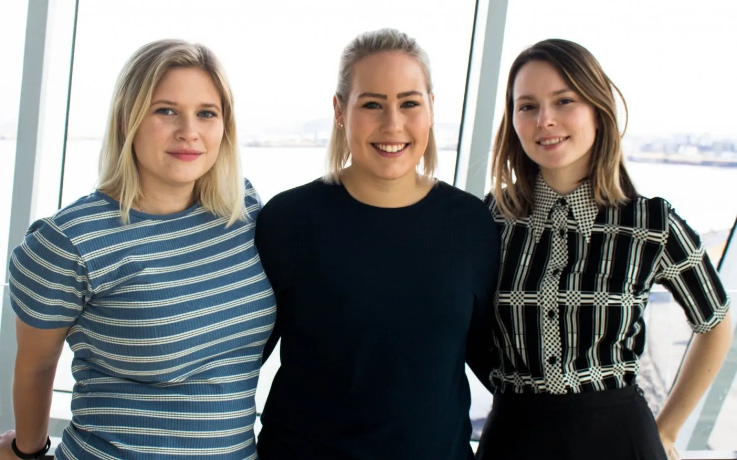 Fríða Snædís Jóhannesdóttir, Kristjana Björk Barðdal and Sara Björk Másdóttir, organize the Reboot Hack